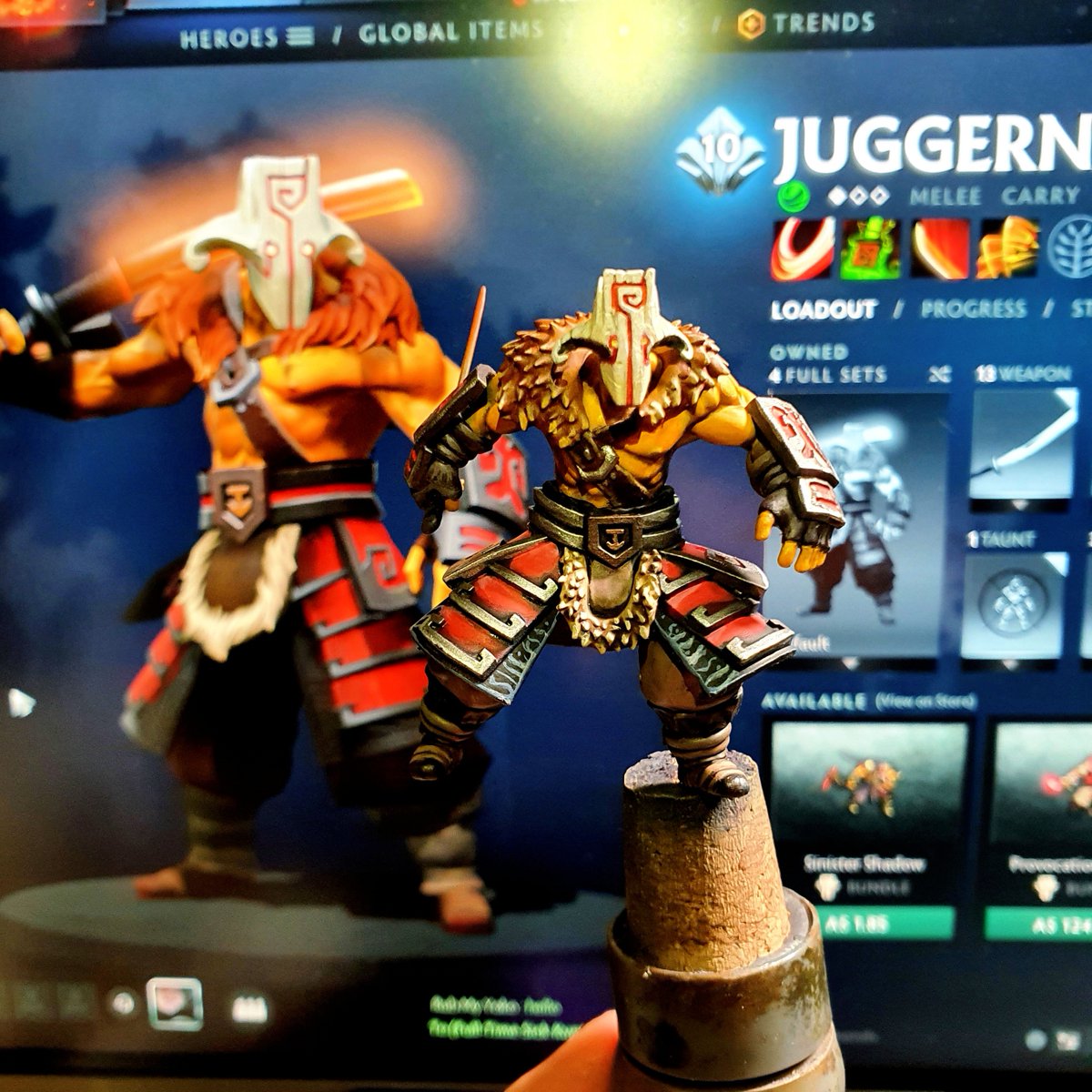 BigJackoLilMini's tweet photo. Did this little piece to remind me to 'Git Gud' anytime somethings a little hard, or just downright annoying.
Also don't play Dota 2, it's super addictive. @dota2
#dota2 #steam #valve #gaben #juggernaut #dota #dota1 #moba #esports #ti9 #ti #dendi #videogames #pc https://t.co/jXfeAwaN44