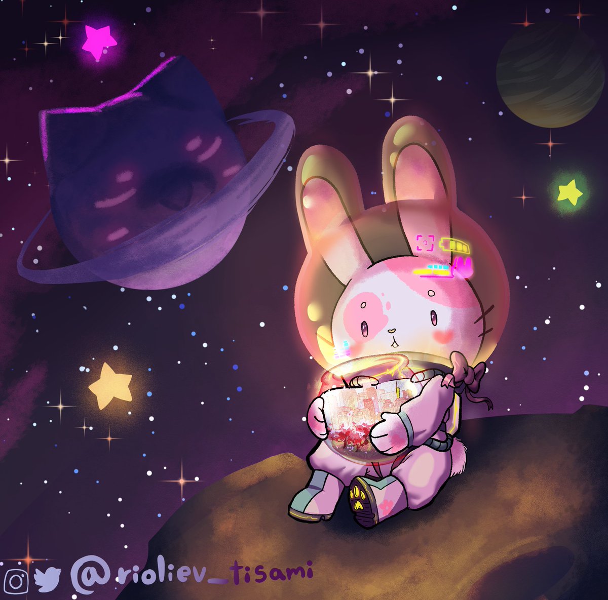 I really want to expand my universe of space animals, kind of happy with all of these. #digitalart #drawing #cute #space #universe #originalcharacter