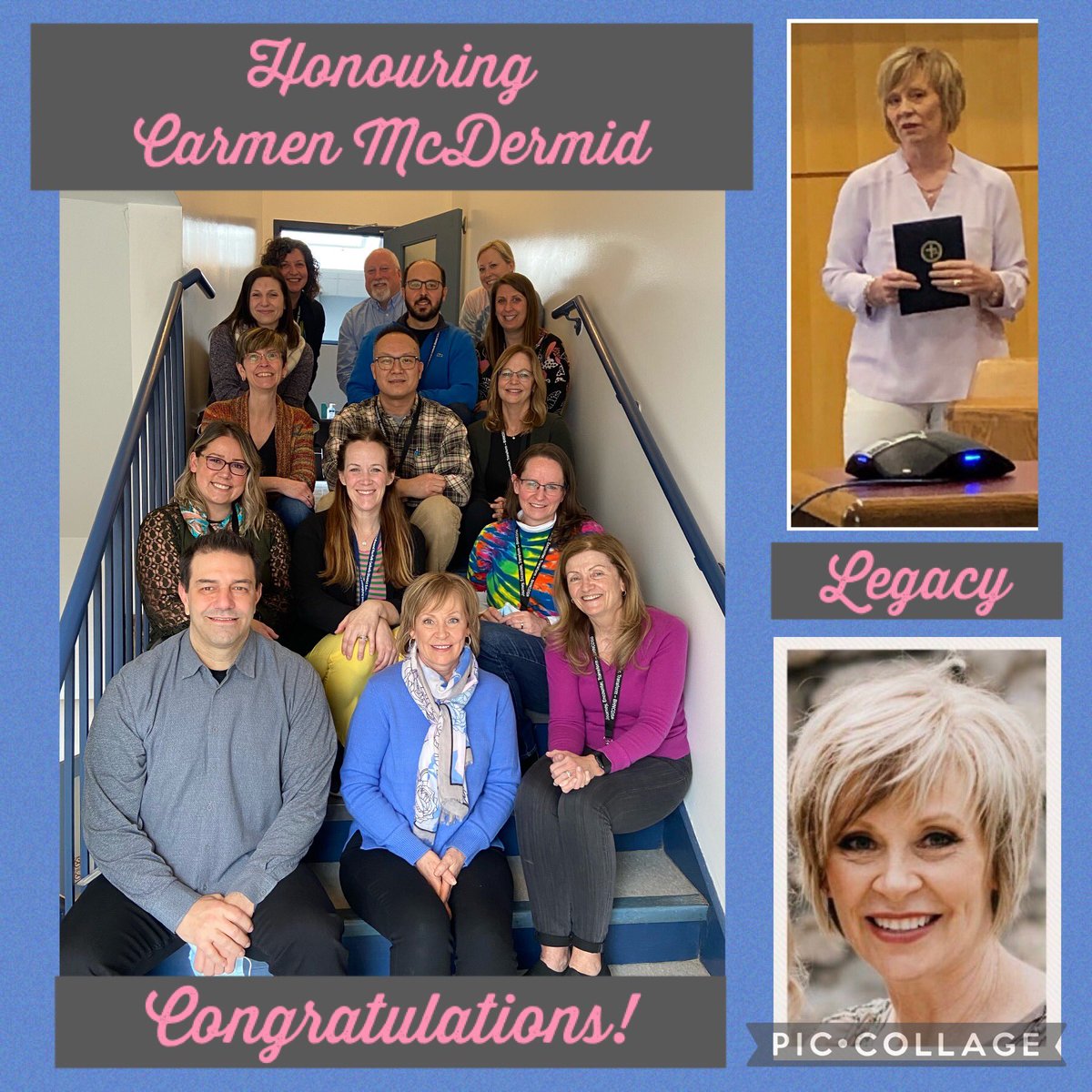 Carmen McDermid, Student Achievement Lead for Special Education, shares a special moment with a special team. After 35 years of dedicated service to Catholic education, she announced her upcoming retirement in June. Congratulations Carmen!