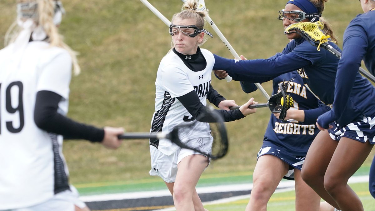 AdrianBulldogs's tweet photo. On Sunday afternoon, the @adrianwlacrosse team dropped a 21-14 decision to Siena Heights.

Olive Stevens surpassed 100-career goals during the contest!

RECAP--https://t.co/sO6eNoz8g0

#d3lax https://t.co/ynYAsq3ezA