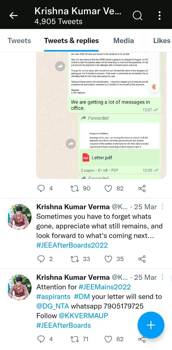 RiaVajpayee's tweet photo. @KKVERMAUP @Rebel_adisri @raj_mn_88 @India_NHRC You were also in support of us, you also thought that decisions made by NTA is not fair, now what happened?
If NTA itself will ignore our issues and wont come forward to even listen to us, then we have to do this.
And not listening to us is the VIOLATION OF OUR RIGHTS!! https://t.co/VOBZC0uchu