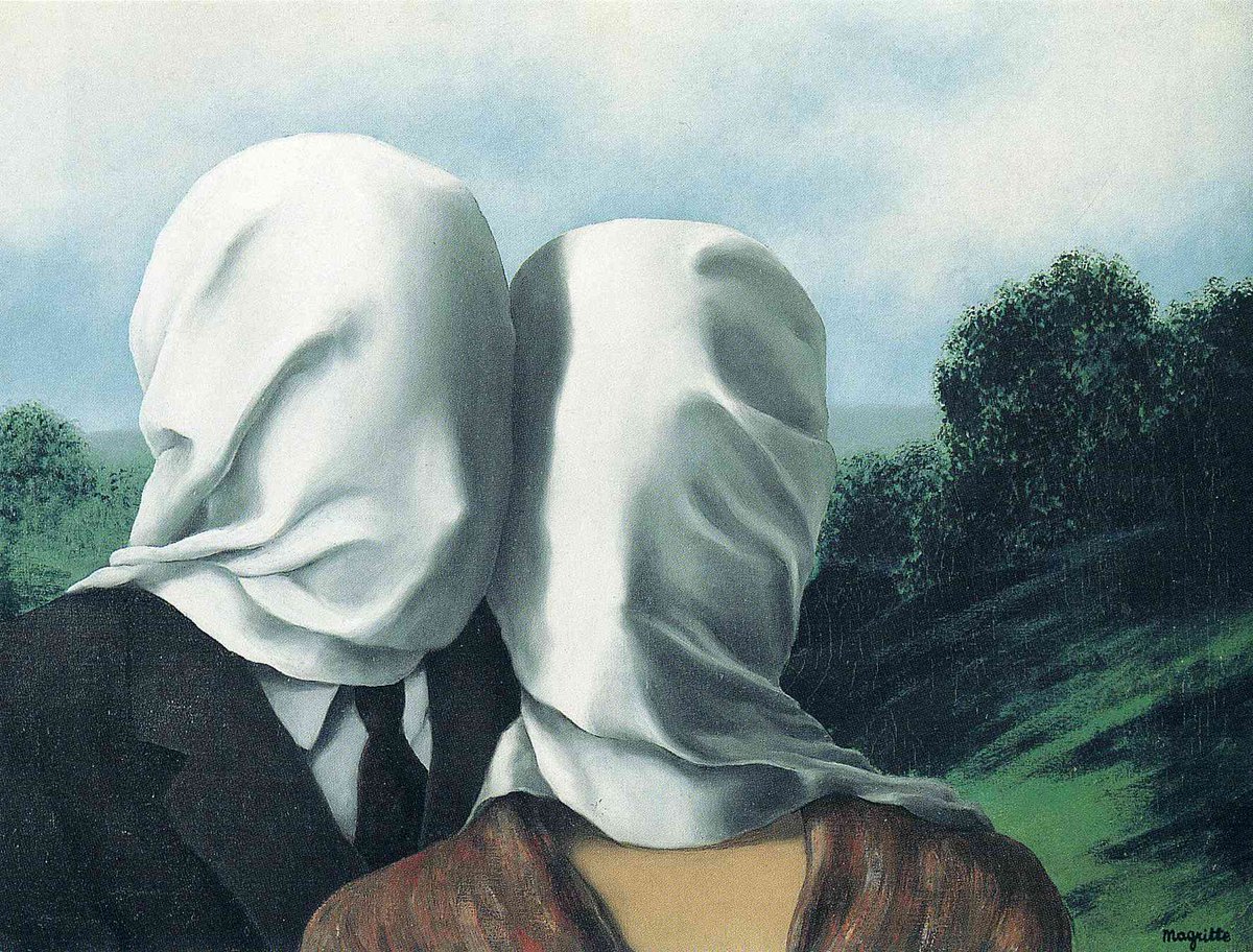 Arteymas_'s tweet photo. Los amantes, 1928, René Magritte https://t.co/V0Bpky4H6O