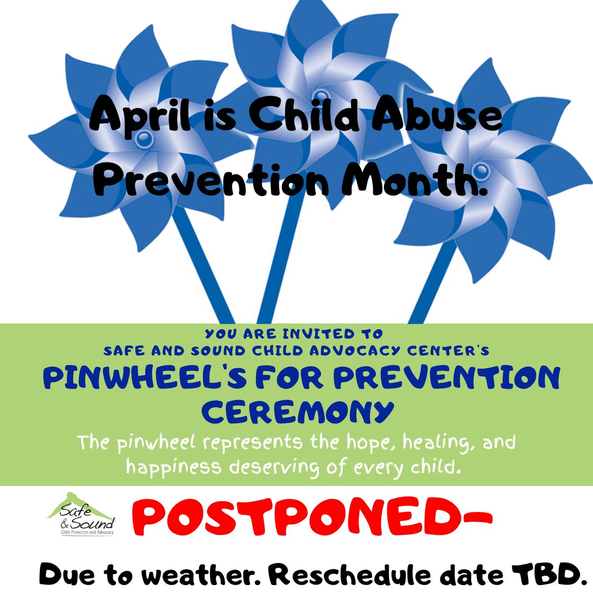 safeandsoundcac's tweet image. Pinwheels for Prevention Kick-off Ceremony POSTPONED - mailchi.mp/35da8966406a/p…