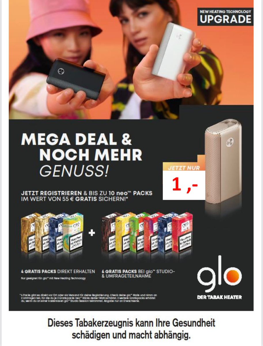 GeFaceTwitch's tweet photo. April Aktion bei der AGIP ENI-Tankstelle in Dagersheim. Kommen Sie mit ihren Handy vorbei und sichern Sie sich ein glo Tabak Header für 1 Euro. #dagersheim #böblingen #sindelfingen #herrenberg #ehningen #gärtringen gleich weitersagen ;-) https://t.co/F49O4Acp54