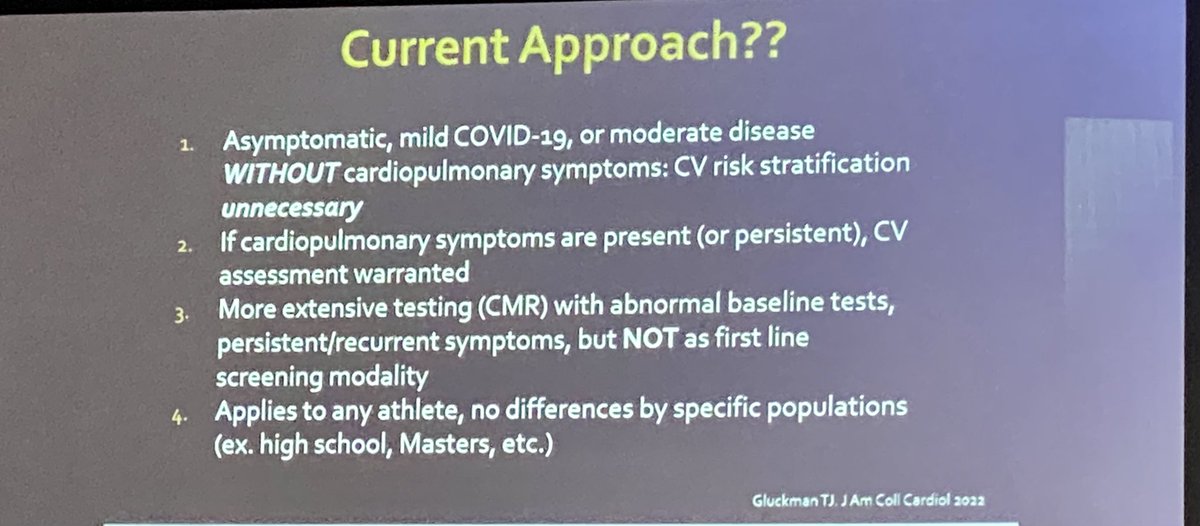 KoulovaAnna's tweet photo. Great session on myocarditis in athletes @ACCinTouch
Takeaways:
1. #whycmr is important in patients with abnormal baseline tests and ongoing symptoms
2. we need standardization of our CMR measurements in order to better compare our data
@mgwfriedrich @DermotPhelanMD #yuchihan https://t.co/ALn6fO4RLW