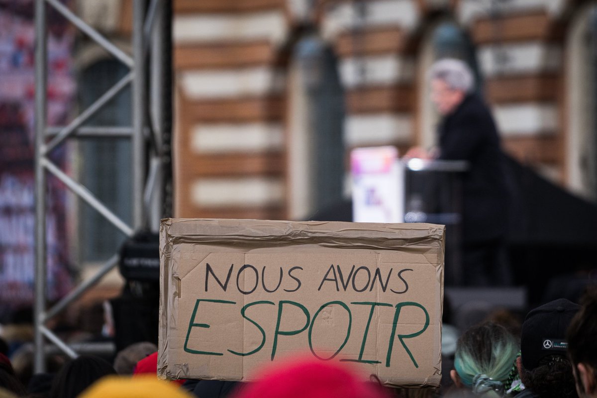[Premier tour J-7] Mélenchon en meeting Place du Capitole à Toulouse.
#Melenchon #Toulouse #Presidentielle2022 #hanslucas