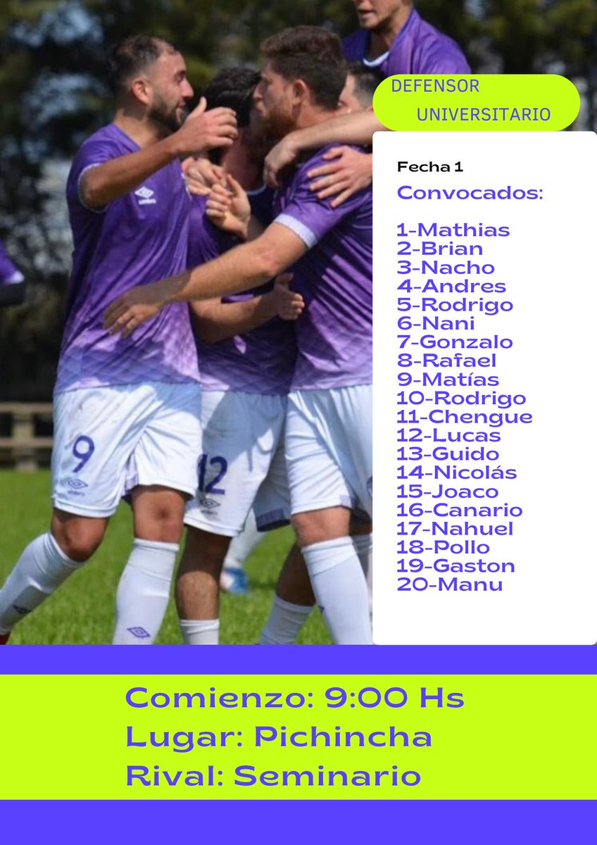 Hoy en la mañana fue el debut de La Viola en este campeonato 2022. Fue empate (1-1) frente a Seminario.

⚽️ Nahuel Amigo 
🔴 Guido Martino 

#TodosJuntos🟣⚪️