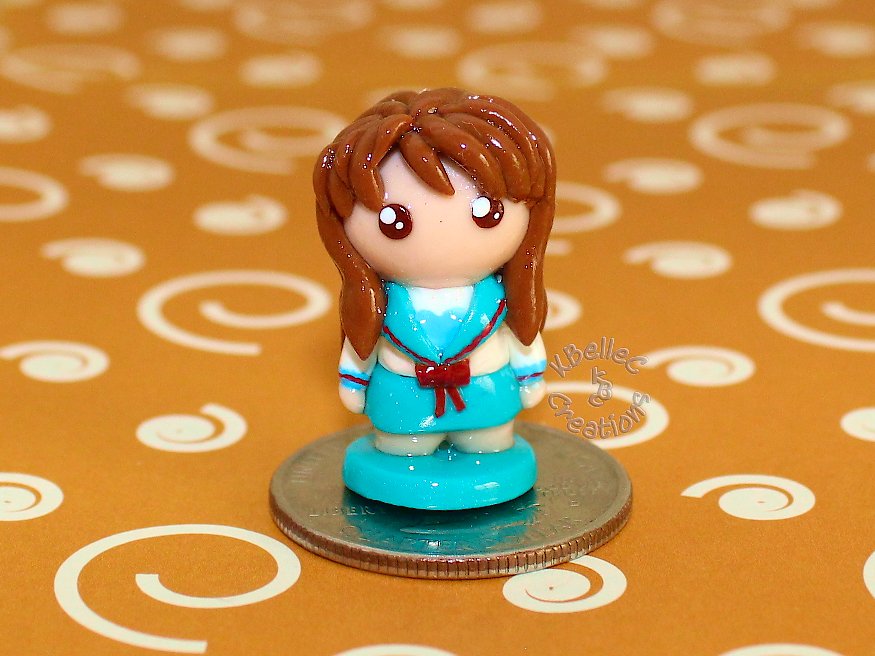 KBelleC's tweet photo. #MikuruBeam! Standing ≈1" tall (≈2.54 cm) is a #Mikuru-inspired miniature figurine from #TheMelancholyOfHaruhiSuzumiya!

#polymerClay #Sculpey #Premo #handmade #fanArt #kawaii #chibi #otaku #anime #manga #MikuruAsahina #AsahinaMikuru #SOSBrigade #KBelleC #ClumsyArtistCreations https://t.co/vAAqlq6f3x
