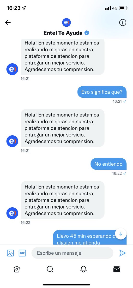 DanielaAlvo's tweet photo. @entel_ayuda a 50 min ya de estar esperando…
Alguien me va a dar una respuesta? https://t.co/FvWC2LI7WP
