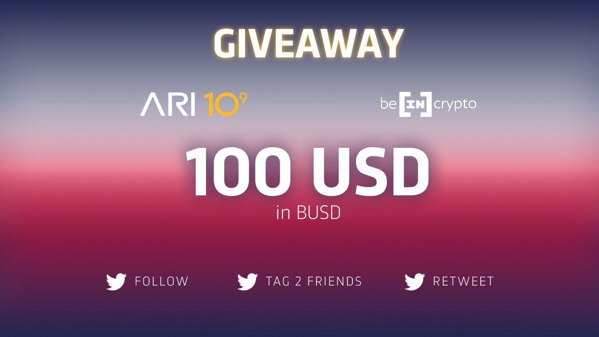 100 #BUSD W 3 DNI! 🤑

#Ari10 CEX listing #giveaway 

By wygrać:
1⃣Obserwuj (follow): <a href="/ari10com/">ARI10</a> &amp; <a href="/BeInCrypto_PL/">BeInCrypto Polska 🇵🇱</a> 
2⃣Podaj dalej ten tweet (retweet)
3⃣Otaguj @ 2 osoby w komentarzu pod tweetem 

🔚Koniec: 6 kwietnia

🏆2 zwyciezców po 50 BUSD 

#Bitcoin #cryptogiveaway #krypto