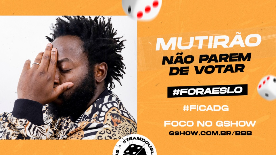 Silva_DG's tweet photo. 🔥🔥 MUTIRÃO ”NÃO PAREM DE VOTAR” INICIADO 🔥🔥
👉🏿 A cada 10 VOTOS comente aqui ou vote freneticamente
⏰ VAMOS ATÉ ENCERRAR A VOTAÇÃO
⚠️ O voto é para ELIMINAR, somos #ForaEslo!
✅ Bateu a meta? DOBRA A META!
📲 FOCO NO GSHOW: https://t.co/351m5QDaBr
#FicaDG e #ForaEslo https://t.co/usTLMtiS7a