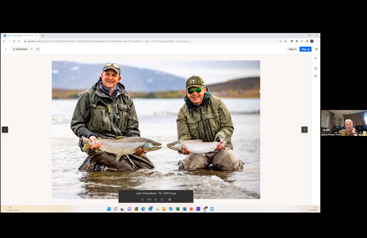 YFFC1884's tweet photo. During the autumn and winter we hold monthly Zoom evenings with renowned speakers from the world of fly fishing. Our last talk before we break until autumn was a with Tarquin Millington-Drake of Frontiers Travel: "Fly Fishing Around The Globe &amp; The Bucket List". Very tempting!!! https://t.co/3wS4pxyoXN