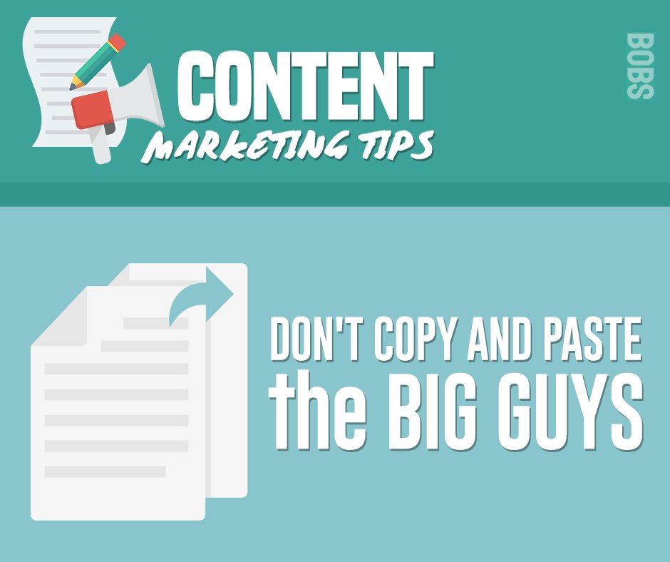 bobsantero's tweet photo. Keep your content fresh and original and authentic! It will kill your credibility if you don't. https://t.co/HNNFIxIIIu