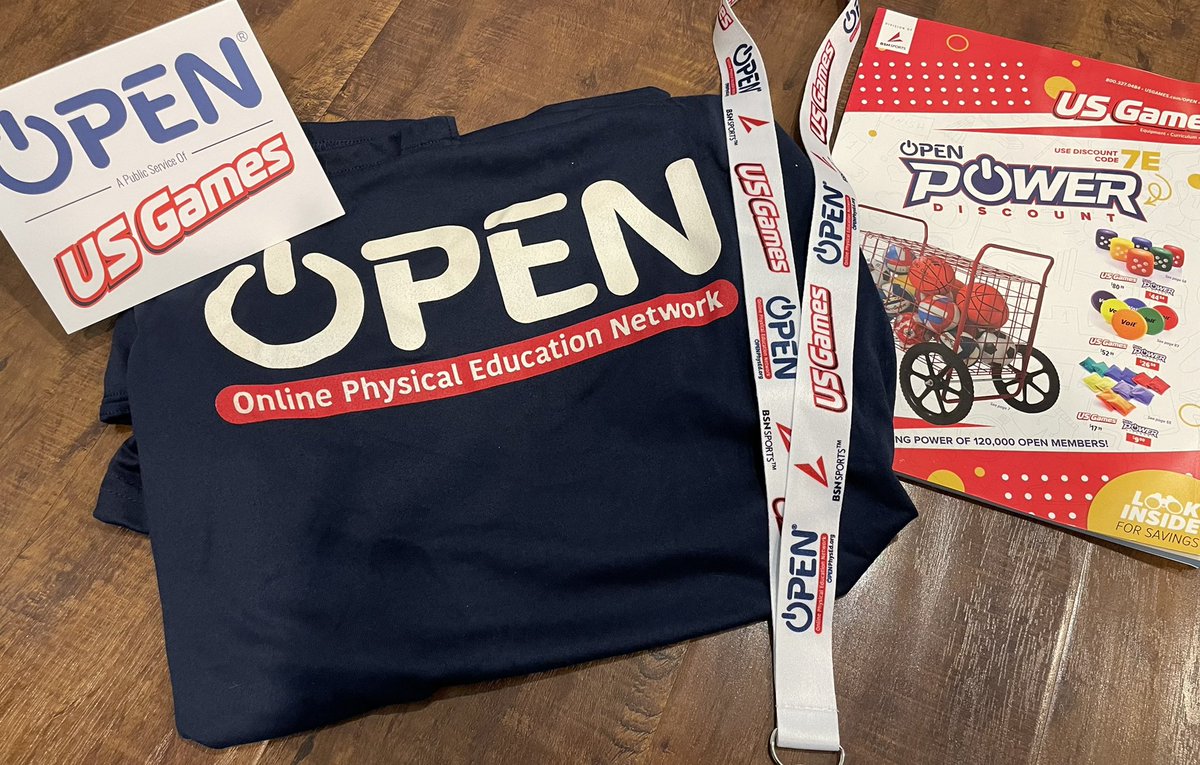 CoachMatheson's tweet photo. Thank you to @OPENPhysEd for the fantastic swag from the #OPEN5k! My kids are enjoying looking through the catalog and they’re making a list of things they want for home! https://t.co/VqhKyPuSyr
