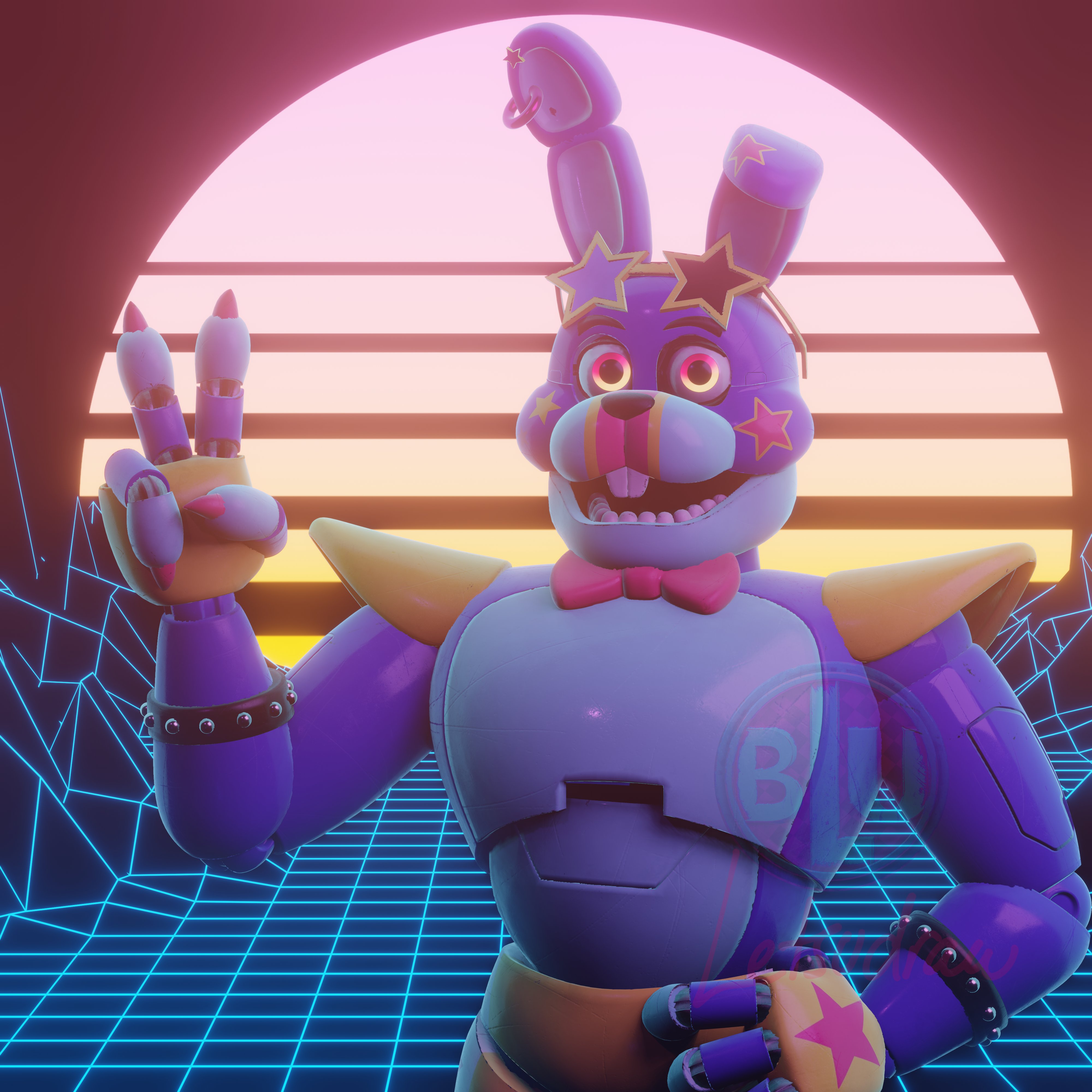 Blender] Fixed Glamrock Bonnie timelapse PT.1 