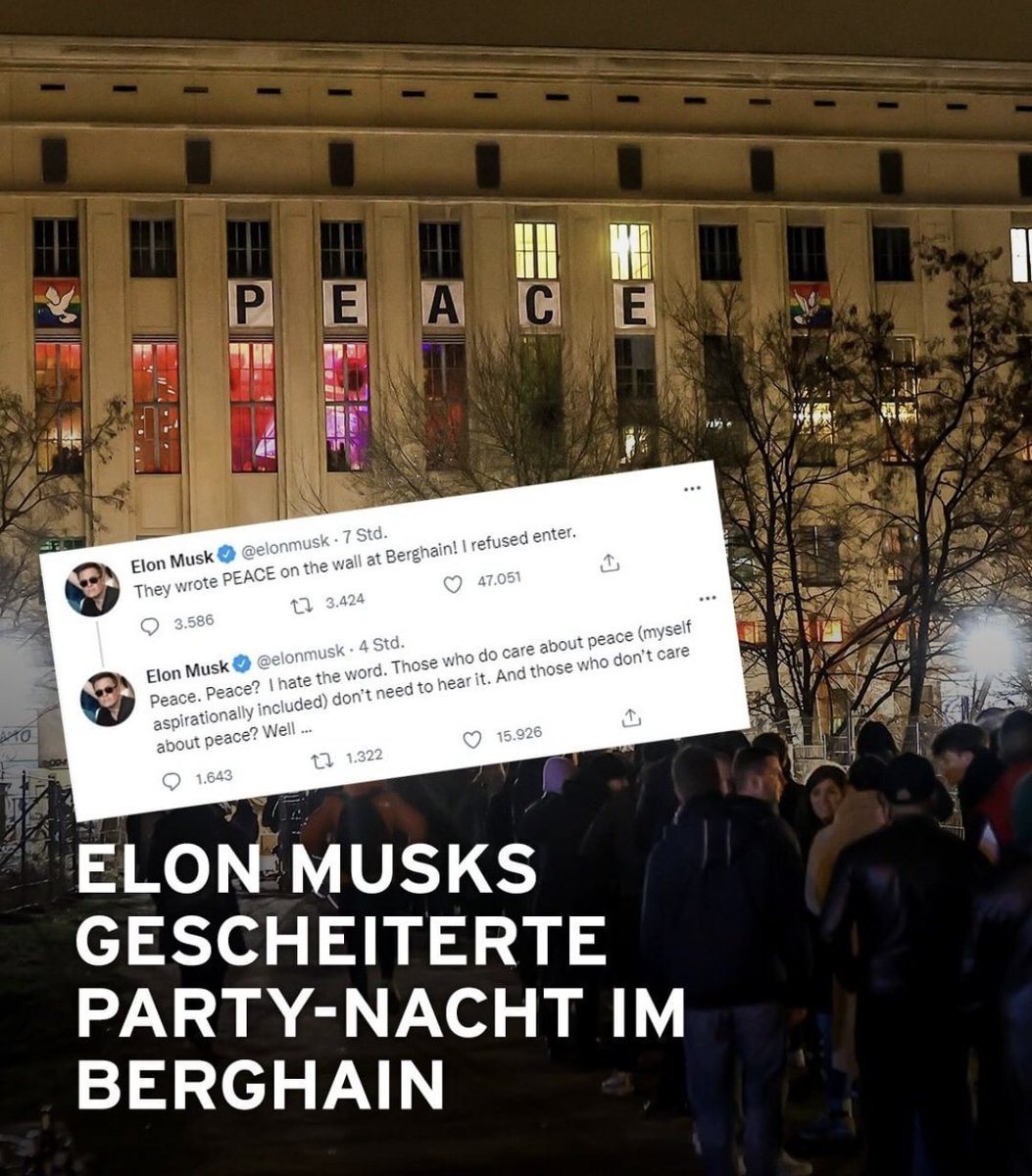 MaxxButler's tweet photo. Peace - 1. freedom from disturbance; tranquillity, freedom from interference 2. a state or period in which there is no war or a war has ended #Peace #Berghain #Berlin #techno #clubbing #CovidIsntOver #RussianUkrainianWar #ElonMusk #FOMO https://t.co/os9ni4xInk