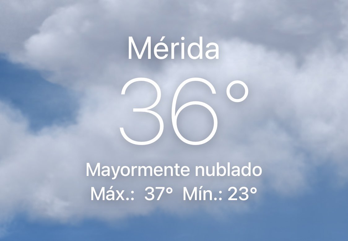 aniegu's tweet photo. No vengan a Mérida amigos. 

Esto es calor y no Pen……..

#CalorInfernal #Mérida https://t.co/Rz7rLUiWF4