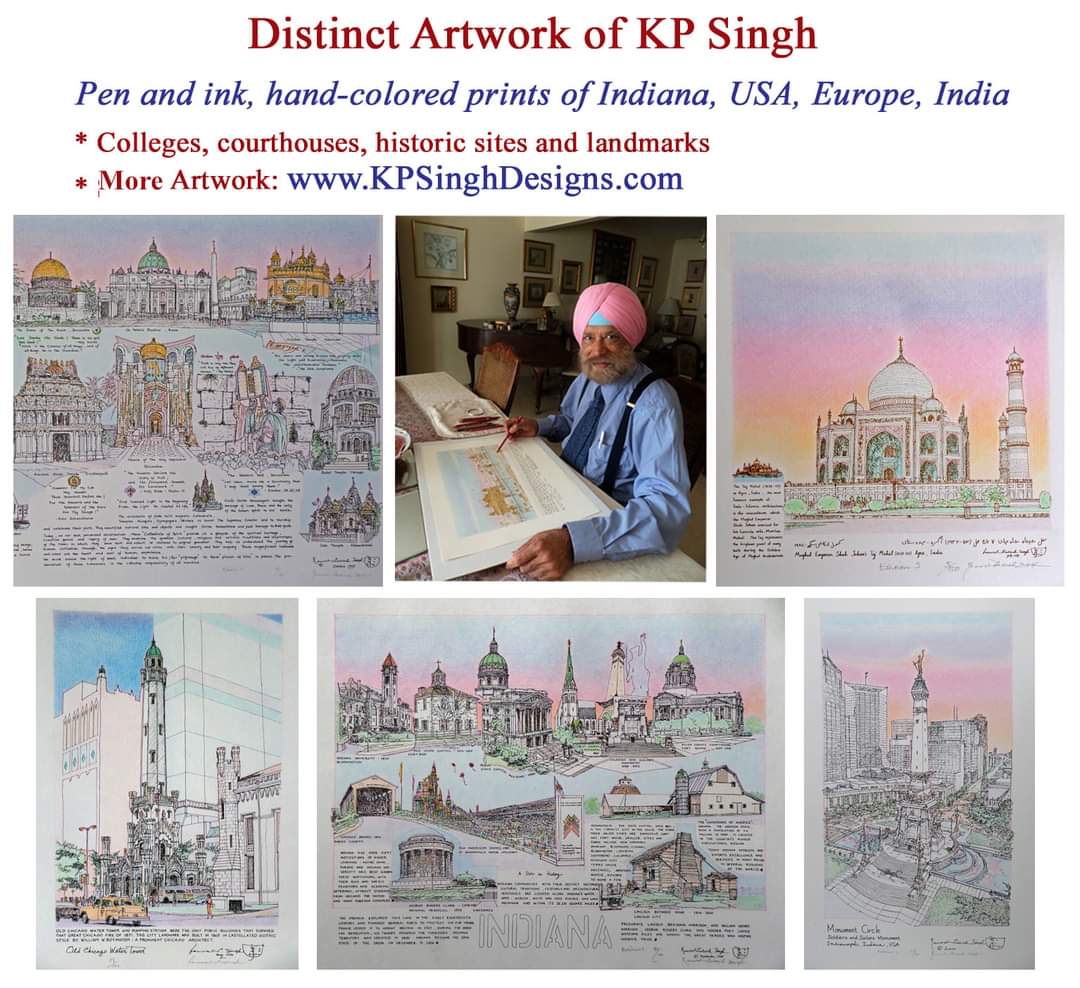 RPSingh_Indy's tweet photo. #KPSingh (#KPSinghDesigns) (https://t.co/2YZDrxnvzP): specializing in #artwork/ #drawings, #prints and #historicpreservation of distinct #architecture from #Indiana to #India for over 50 years. https://t.co/g6xqROl1bK