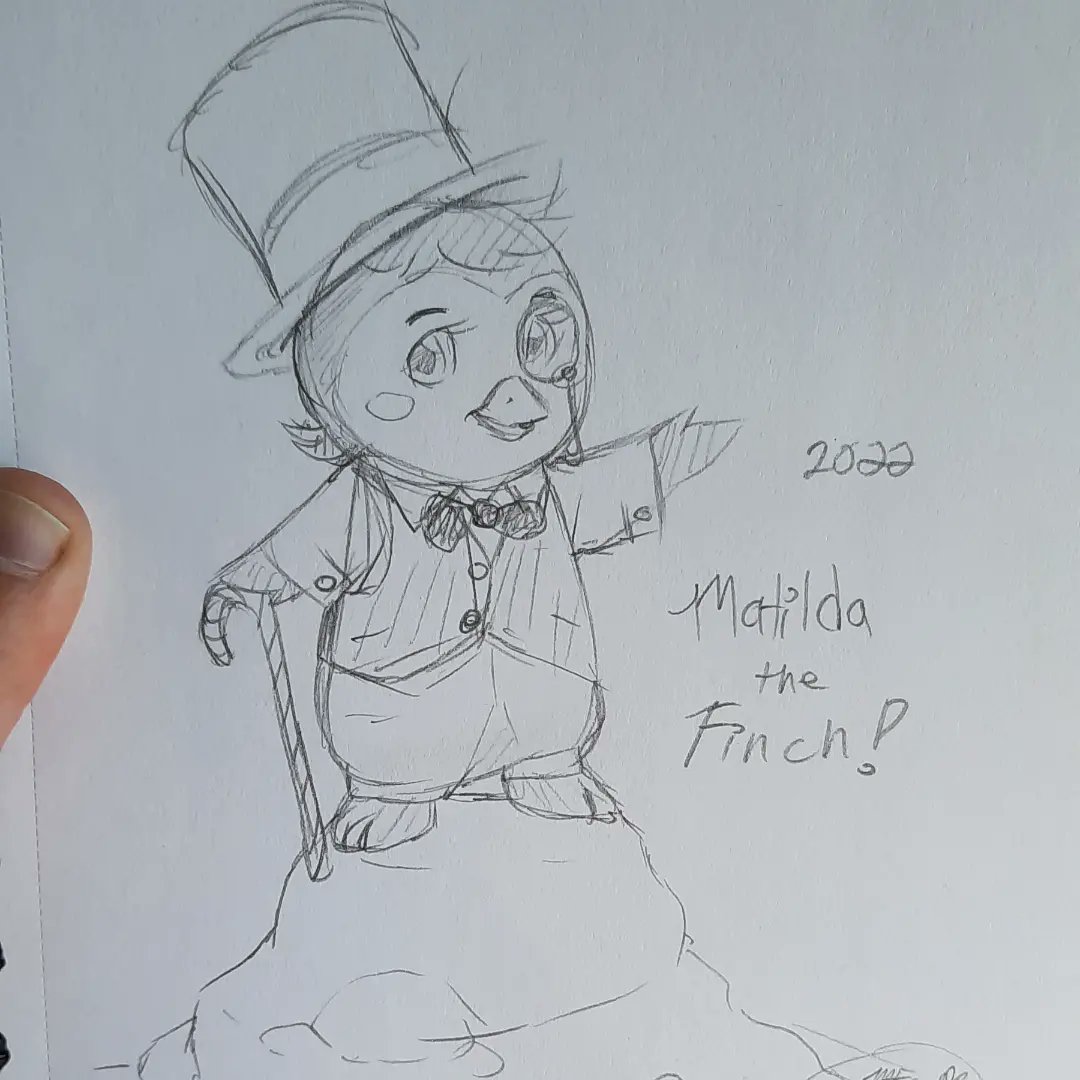 chibimeep23's tweet photo. Here's  a little sketch I did of my cute little bird Matilda! She's actually inspired by the Finch app I downloaded a while back and I simply adore her. I hope you all do to. 😀❤ https://t.co/boW5HwWzcS