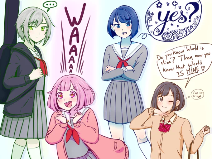 first time drawing them #prsk_FA 