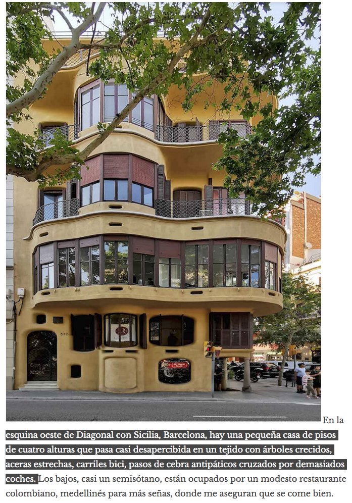 parislima's tweet photo. .@diario_16 ::: Oda al #arquitecto que TERMINÓ la #casa_Planells...En la esquina oeste de Diagonal con Sicilia, #Barcelona, hay una #pequeña_casa de pisos de cuatro alturas que pasa casi #desapercibida en un tejido con árboles crecidos, aceras estrechas...
https://t.co/k7rVki7Onb https://t.co/W894z9VboD
