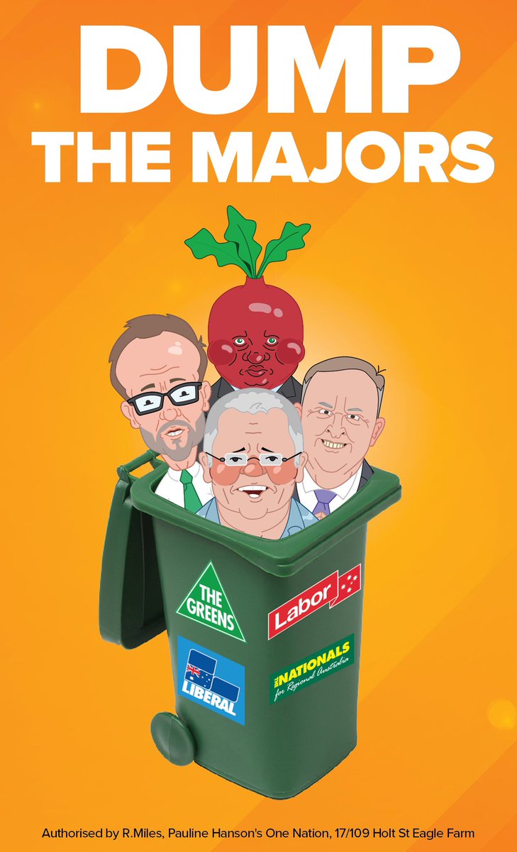 PaulineHansonOz's tweet image. Nothing changes, if nothing changes. #dumpthemajors
