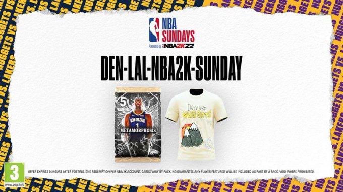 LockersCode's tweet photo. #LockerCode 🚨

DEN-LAL-NBA2K-SUNDAY

Expires After 24 Hrs

#NBA2K22 #LockerCodes https://t.co/6o7EGgOizi