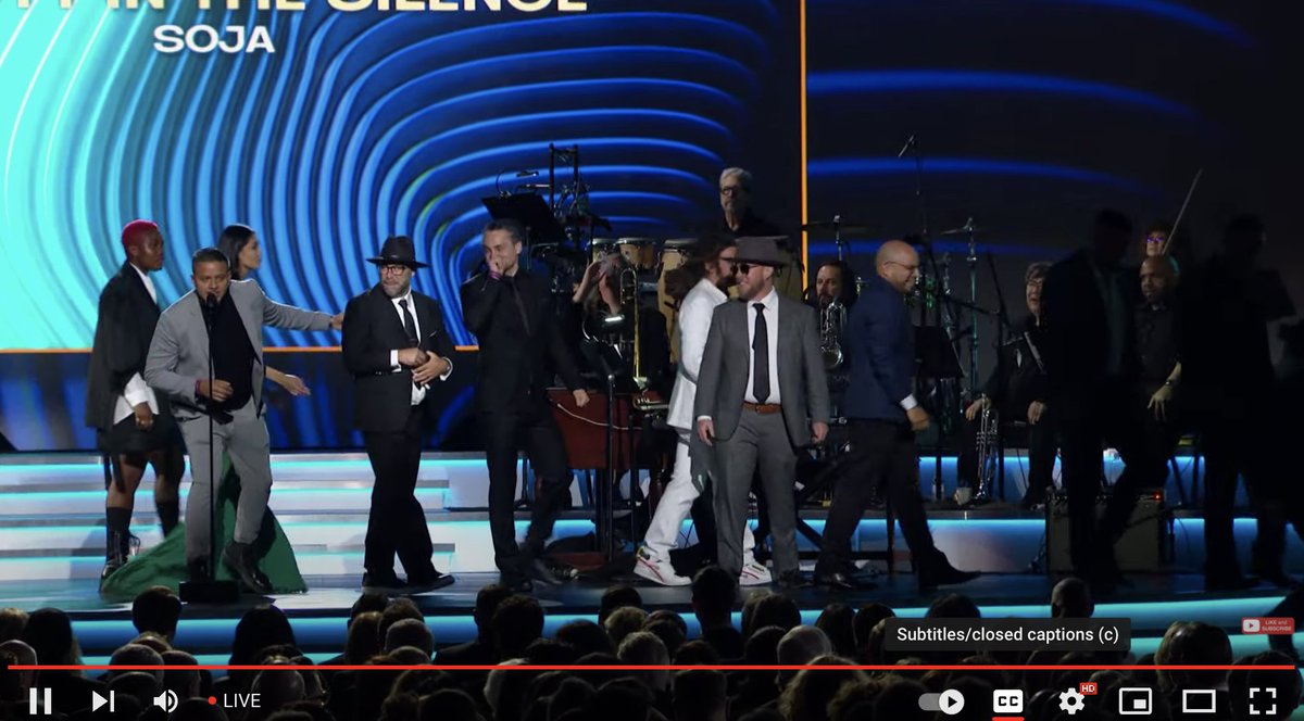 Congrats Best Reggae Album winner - 'Beauty In The Silence' <a href="/SOJALive/">SOJA</a> 

WATCH NOW 🎶 grm.my/3NJKZ2s #GRAMMYPremiere #GRAMMYs