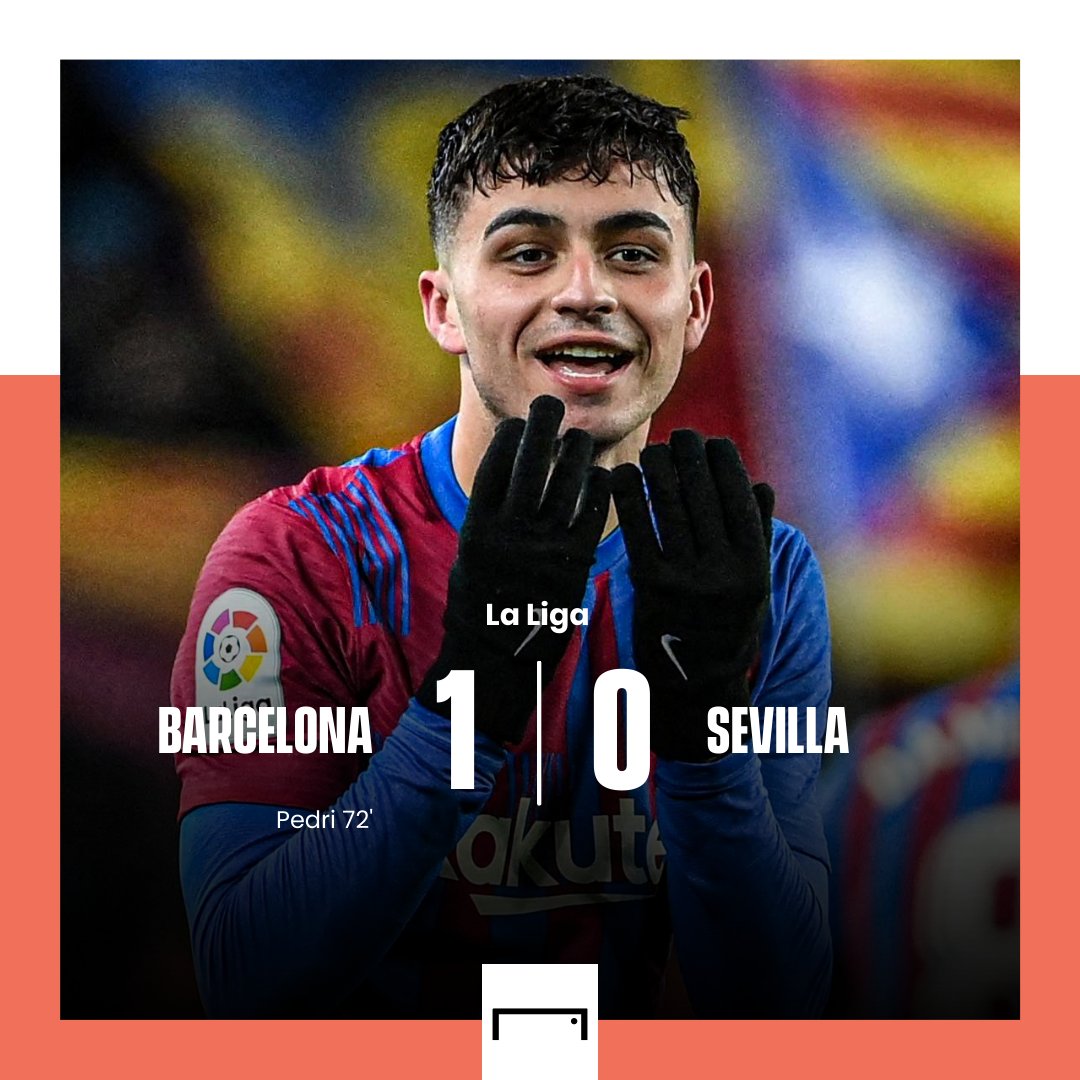 GOAL_ID's tweet photo. Perlahan tapi pasti, kini Barcelona telah berada di peringkat KEDUA klasemen sementara #LaLiga 😱

Hal ini menyusul kemenangan tipis mereka atas Sevilla di Camp Nou, lewat sepakan brilian Pedri dari luar kotak penalti 🚀 

Cules full senyum!

#LaLiga #MatchdayGoal #BarcaSevilla https://t.co/9mKuF3NMlx