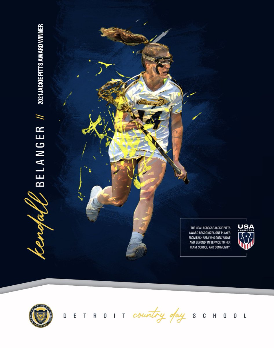 DCDSAthletics's tweet photo. Continuing on our tour to honor a decorated Class of 2021, we had an opportunity to connect with &amp; commemorate a @USA_Lacrosse Academic All-American, All-American, and Jackie Pitts Award winner in Kendall Belanger after her USC Trojans came away with a big win at Michigan today. https://t.co/FQj4Zy4OP7
