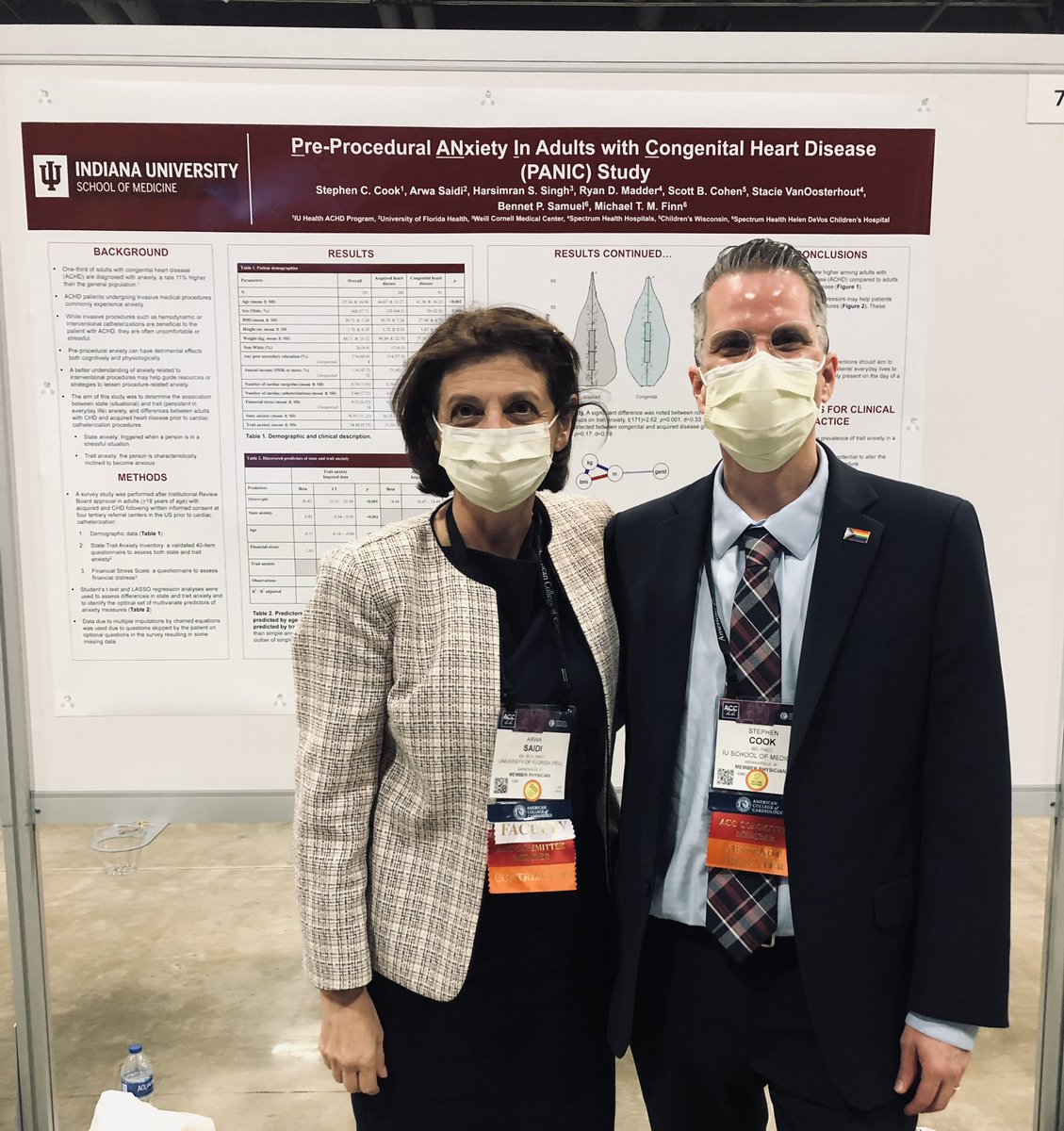 stephencookmd's tweet photo. So excited to present this data on anxiety at the ACC with my colleague Dr. Arwa Saidi. Thanks for your support. #ACC22 #acha #OneIUCV #anxiety #ACHD https://t.co/mUtgyZ96uI