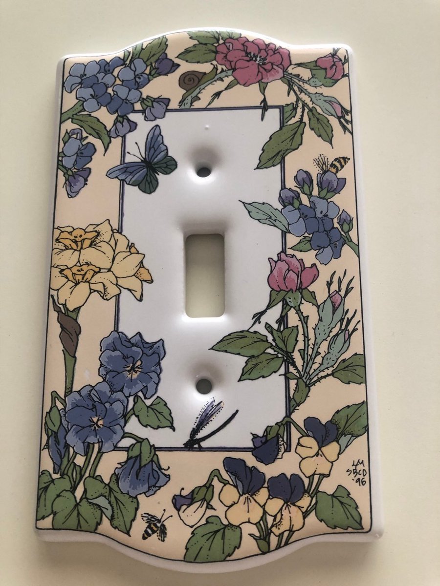 Excited to share this item from my #etsy shop: Original Design by Santa Barbara Ceramic Design 1996 6 x 3 1/2 inches #decor #1996ceramic #ceramic #santabarbara #ceramiclightplate #switchplate #lightswitch #lightingdecor #lightswitchplate etsy.me/3NKNwte