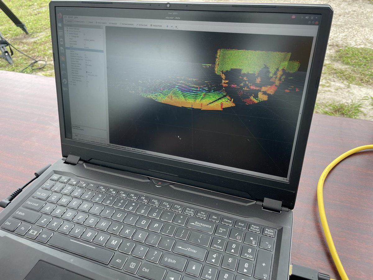 We’re down at <a href="/SPIEtweets/">SPIE</a> #dcs2022 evaluating 9 #autonomous vehicle #lidar models on a calibrated test range. Results Wed (4/6) in the industry exhibit area. <a href="/amkurup2/">Akhil Kurup</a> and test director Zach Jeffries in the first shot.