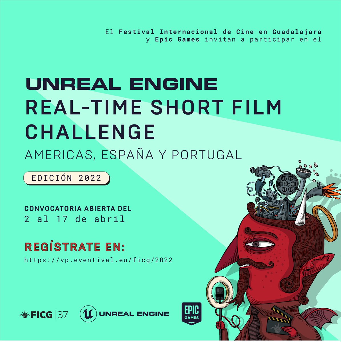 FICGoficial's tweet photo. ¡Esta es tu oportunidad de ser parte del primer Unreal Engine Real-Time Short Film Challenge Américas, España y Portugal!

Recibirás una capacitación gratuita con expertos de @EpicGamesES y tu proyecto podrá competir para formar parte de FICG37.

Registro: https://t.co/ggB41D0OHQ https://t.co/Qg3JDEEyRz
