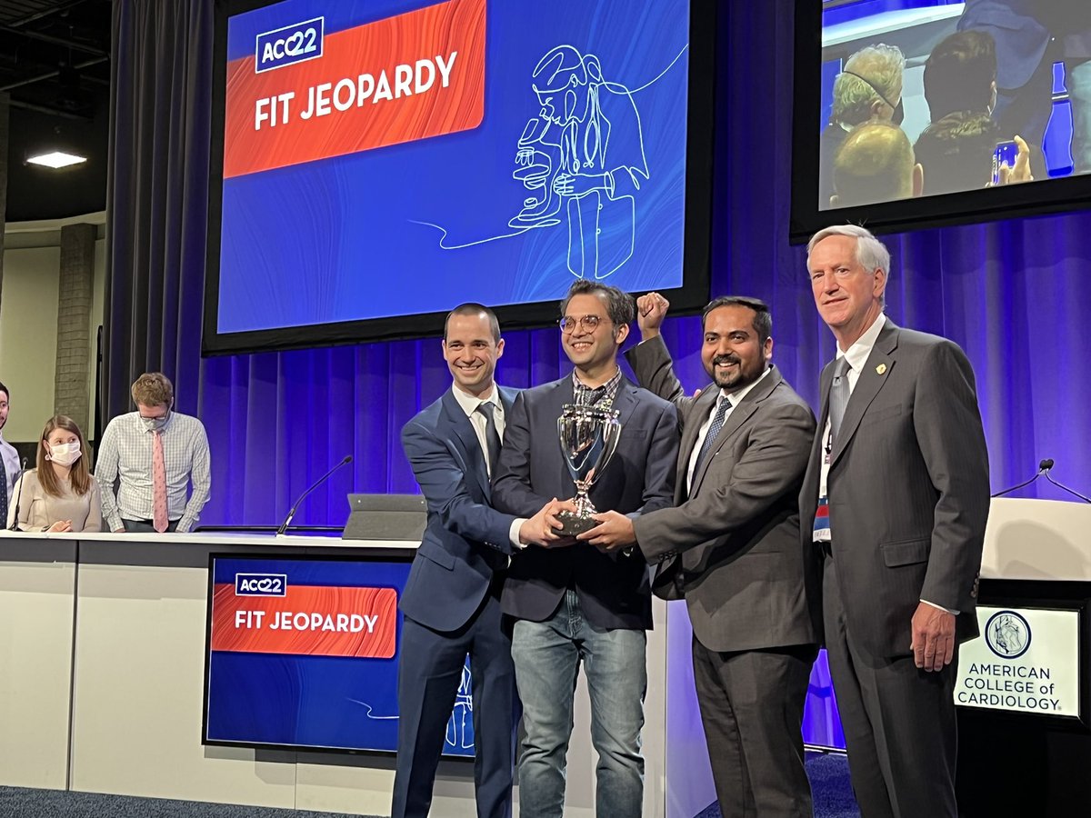 Dr. George Sokos (@docsok99) on Twitter photo Congratulations to our WVU Cardiology Fellows for winning National Championship at the ACC FIT Jeopardy! <a href="/MoinuddinsyedMD/">Moinuddin Syed</a> @SeanRegnerMD <a href="/pratikagrawal89/">Pratik Agrawal</a> @WVUMedicine <a href="/WvuCvFellows/">WVU CV fellows</a> <a href="/sudarshanballa/">Sudarshan Balla</a> <a href="/ACCinTouch/">American College of Cardiology</a> <a href="/accwv/">West Virginia Chapter, ACC</a> <a href="/claymarsh/">Clay Marsh, MD</a> Congratulations to our WVU Cardiology Fellows for winning National Championship at the ACC FIT Jeopardy! <a href="/MoinuddinsyedMD/">Moinuddin Syed</a> @SeanRegnerMD <a href="/pratikagrawal89/">Pratik Agrawal</a> @WVUMedicine <a href="/WvuCvFellows/">WVU CV fellows</a> <a href="/sudarshanballa/">Sudarshan Balla</a> <a href="/ACCinTouch/">American College of Cardiology</a> <a href="/accwv/">West Virginia Chapter, ACC</a> <a href="/claymarsh/">Clay Marsh, MD</a>