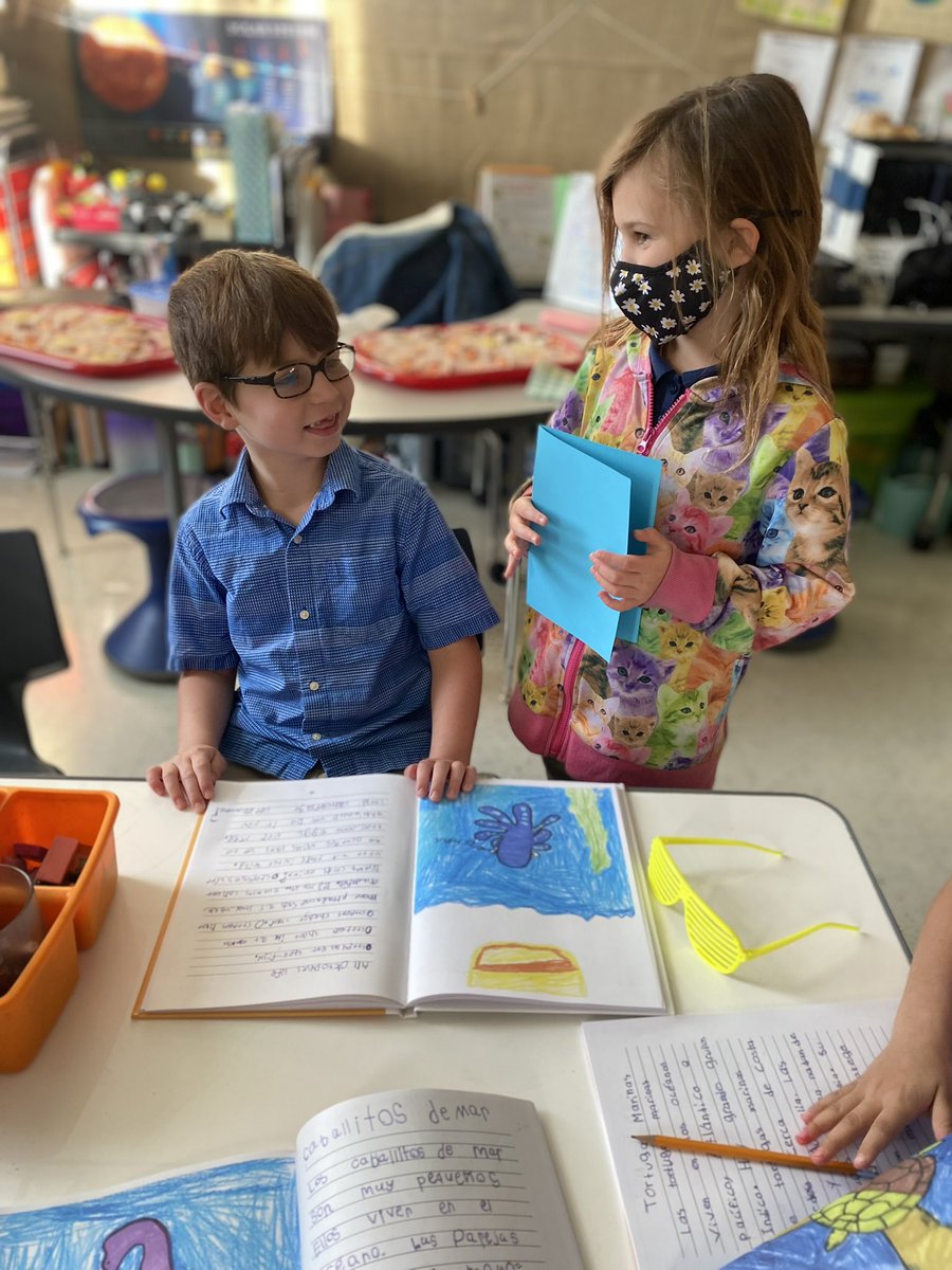 Our 2nd grade writers published their Aquatic Animal book! We had a Book Release party with 1st grade readers, appetizers, and autographs. ♥️#plbuzz <a href="/PersonalizeDISD/">Personalize Dallas ISD</a> @PLSamHouston