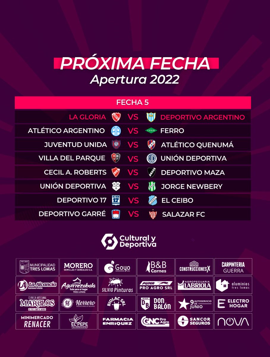 CyDFutbol's tweet photo. 🔜⚽️ PRÓXIMA FECHA https://t.co/573X95x1Ce
