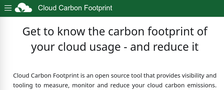 This #opensource app calculates your #cloud #carbon #footprint

It supports #aws #gcp #azure

cloudcarbonfootprint.org
#greenit #cleanit #sustainability #co2