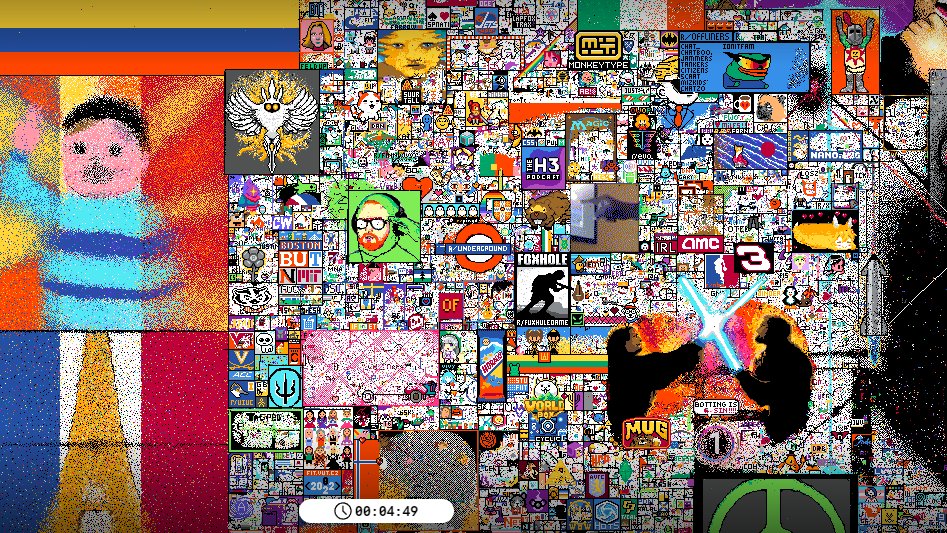 Este día será recordado como el día  que muchas comunidades se unieron para derrotar a Francia , en el mural de Reddit. Que bonito.  #Rubius #RedditPlace