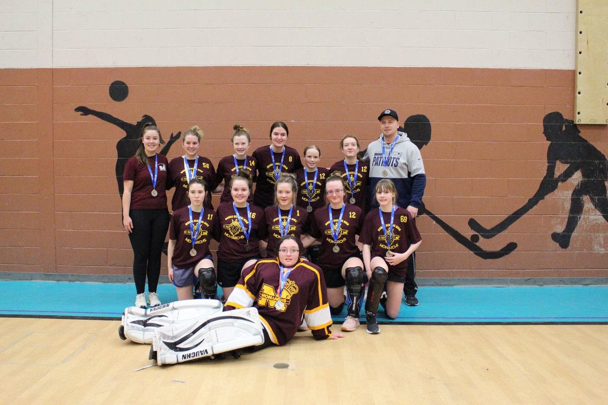 MCHSAthleticsNL's tweet photo. Congratulations to our Sr girls who took home Silver at 3A Ball Hockey Provincials this weekend! https://t.co/e6mnL3c2zi
