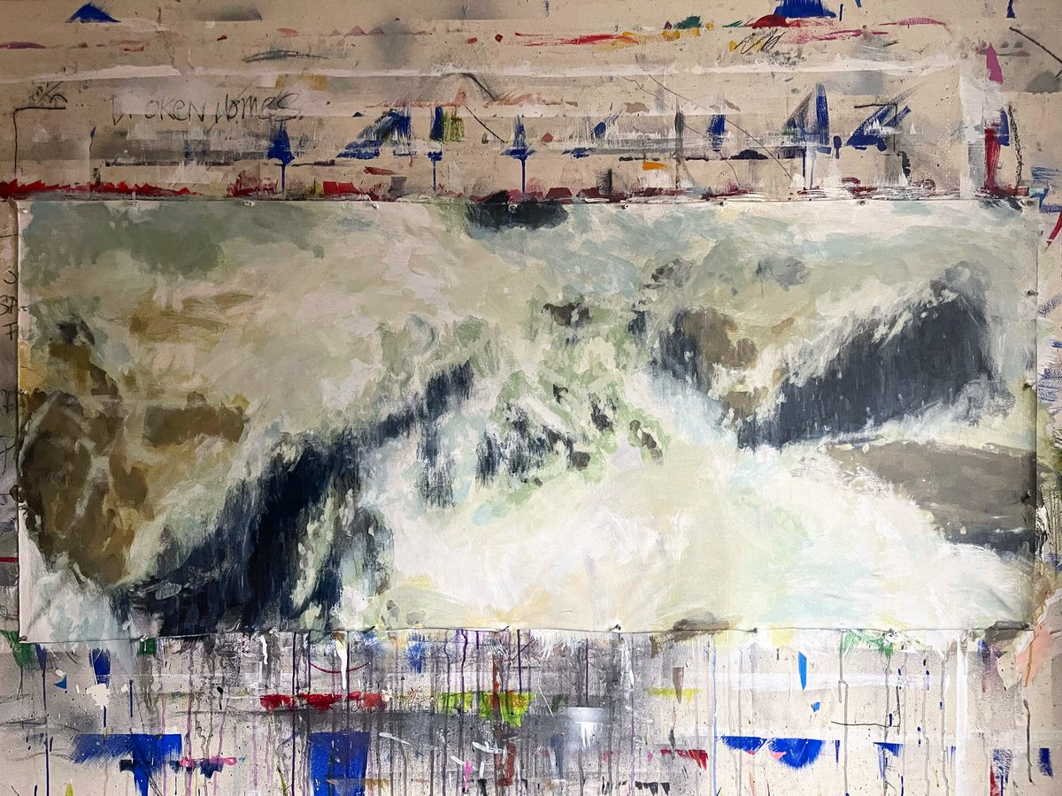 christoallegra's tweet photo. Stickney Brook acrylics on canvas 64x28” #programmaticpainting #funwithMARCO https://t.co/4eF8SE635S