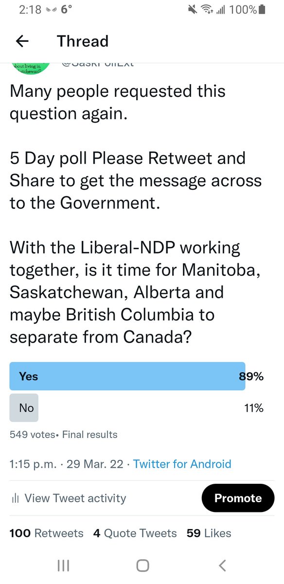 SaskPollExt's tweet image. Thank you all who voted,  it's greatly appreciated.  Here's the final Results.