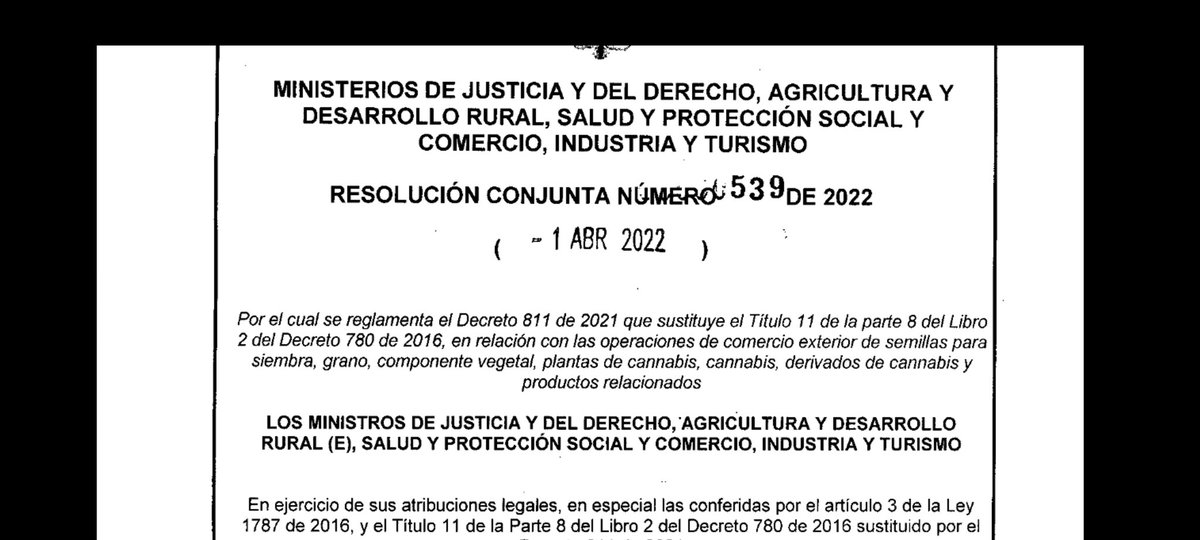 gestarservice's tweet photo. Resolución 539 del 2/4/2022, reglamenta operaciones de comercio exterior de #semillas🫘🫘 #granos 🫘 #plantas🌱☘️🍃🍁🏵️🌸🪷 y derivados de la industria de #Canabis medicinal y científico en #Colombia @plant_life_co @GrowGreenlight #requirements https://t.co/okaxkUs0Dy