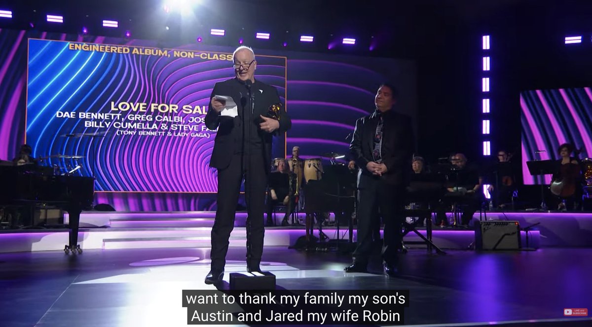 RecordingAcad's tweet photo. Congrats Best Engineered Album, Non-Classical winner - 'Love For Sale' Dae Bennett, Josh Coleman & Billy Cumella (engineers) Greg Calbi & @stevef67 (mastering engineers)
WATCH NOW 🎶 https://t.co/iZP2mSPJkJ #GRAMMYPremiere #GRAMMYs https://t.co/mKjjMMMf6w