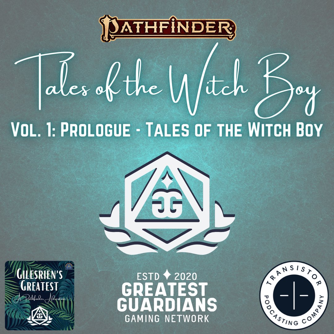 GilesrienGr8st's tweet photo. Volume 1: Prologue - #Tales of the #Witch Boy!

Our #podcast is finally live!

https://t.co/jC8yXYY9jB

#pf2e #pathfinder #podfam #tabletop #gaming #ttrpg #paizo #dnd #dungeonsanddragons #fantasy #adventure #twitch #stream https://t.co/peharP5b90