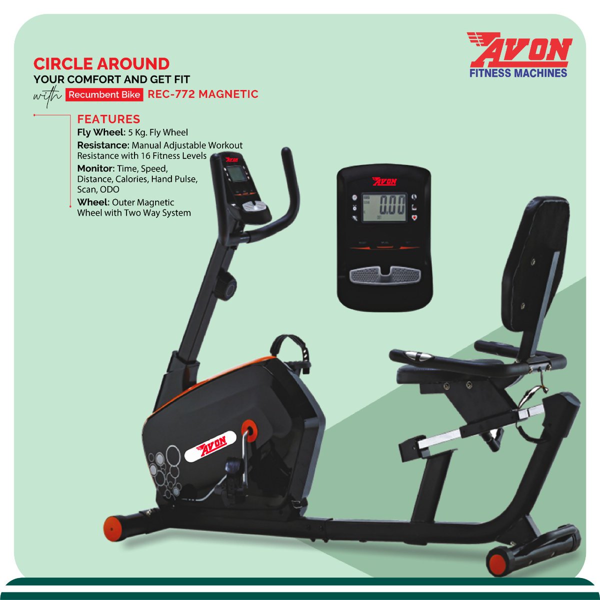 When it comes to your health, the only one responsible is you. Make the right choice with AVON Fitness.
#YourFitnesssPartner #recumbent #recumbentbike #excercising  #crosstrainerworkout  #workoutmotivation #workoutspecialist #workoutroutine #fitnessinfluencer #fitnessismylife