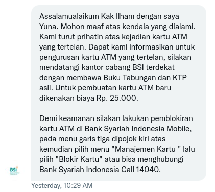 ilhamfs's tweet photo. @anderson_zubir @bsihelp @banduhsa seperti yang sudah diduga, tidak membantu sama sekali. beda sama sebelum merger. ya sudahlah, memang harus move on https://t.co/MnsXEGgikR
