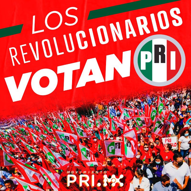 MovPRImxOficial's tweet photo. Los priistas somos mexicanas y mexicanos unidos por amor a #México. 

¡Este 2022 los #Revolucionarios vamos con todo para ganar! https://t.co/Y8qn3oDWkN