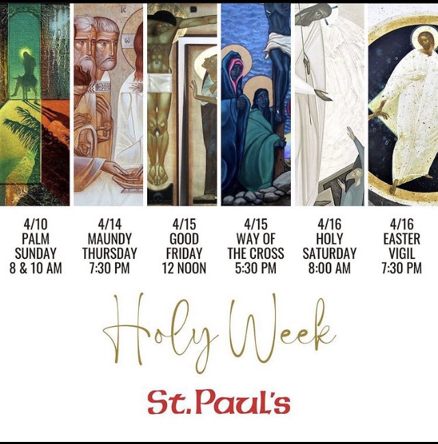 stpaulsffld's tweet photo. Holy Week services at St Paul’s, Fairfield CT https://t.co/wdeBArJnP1