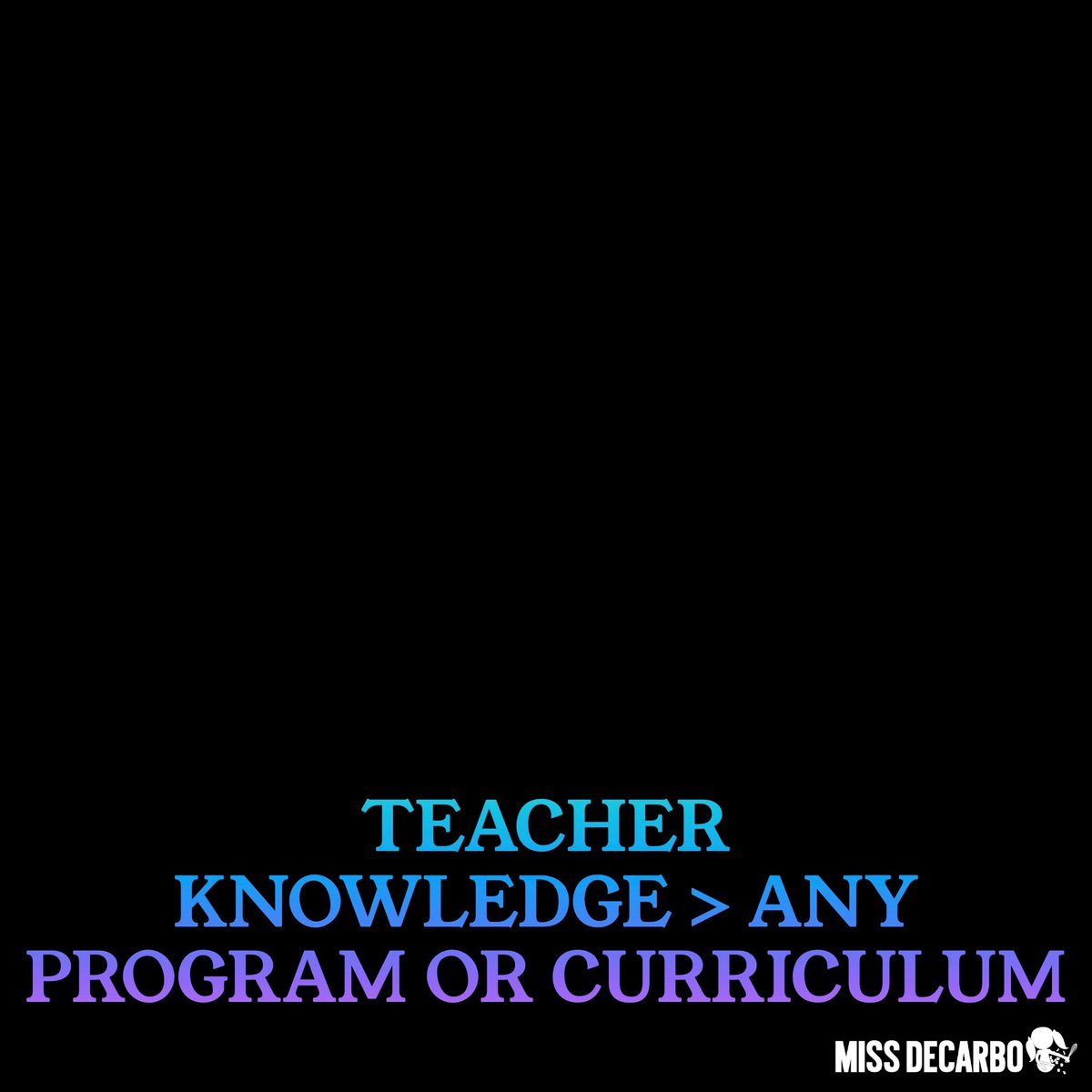 MissDeCarbo's tweet photo. Programs, curriculums, and resources are only as good as the teachers behind them. 💜I say this to remind you how valuable you are and how powerful your understanding of research and pedagogy is. Remember, as a teacher, you are the most important resource your students have. ❤️ https://t.co/2QAtBjBIVs